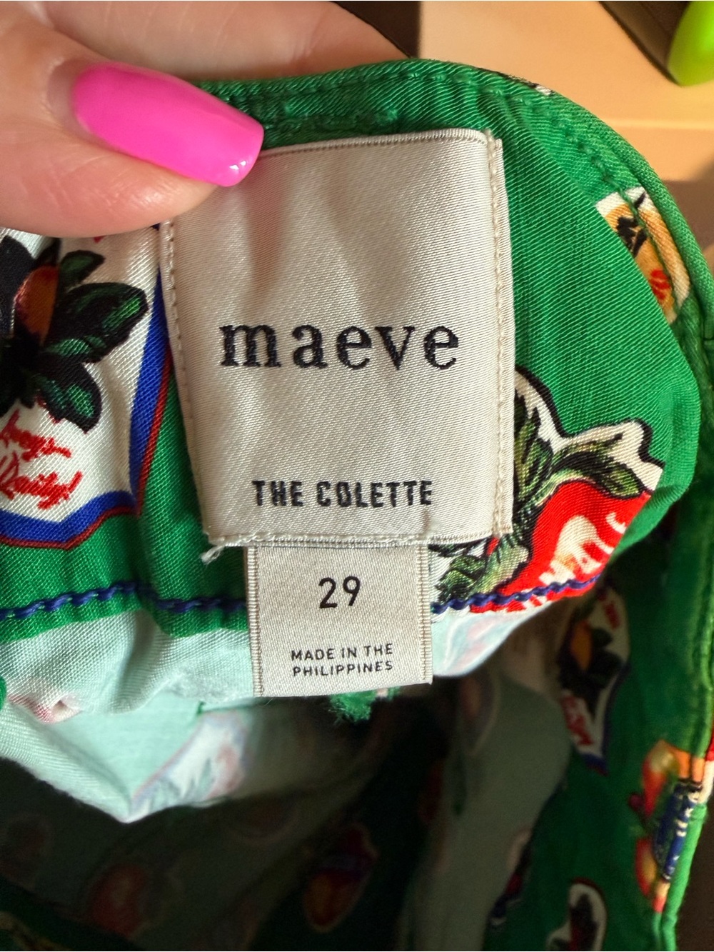 Maeve The Colette Fruit Print Cropped Wide Leg Pants Size 29 NWT Anthro - Picture 6 of 11